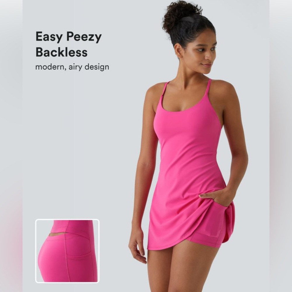 Halara Pink Exercise Dress